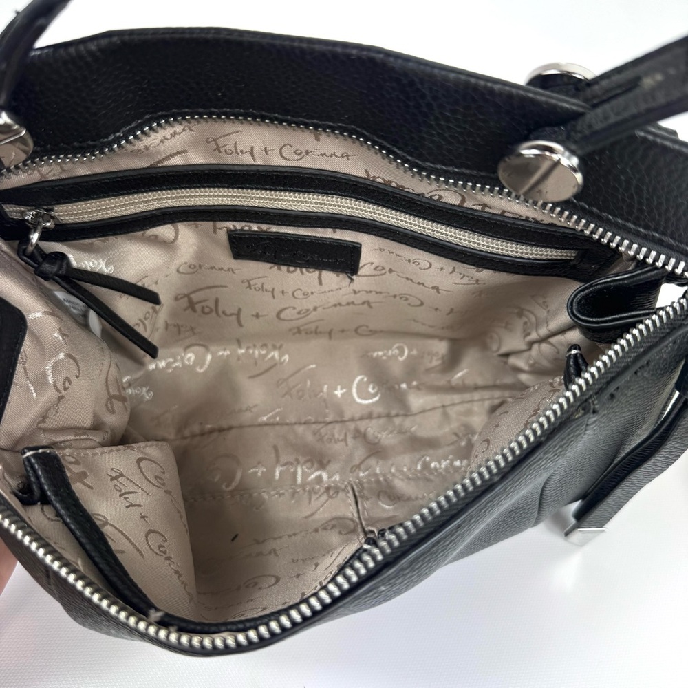Foley + Corinna Dione Satchel in black liberated vegan leather - Picture 9 of 13